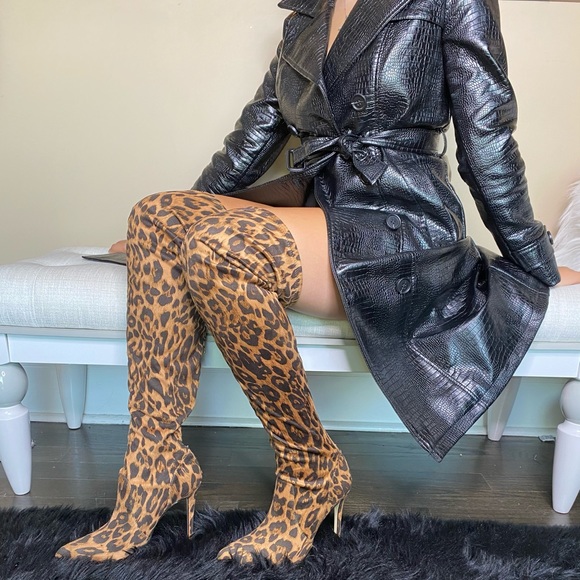 SD Shoes - NEYSA SD LEOPARD STRETCH BOOTS